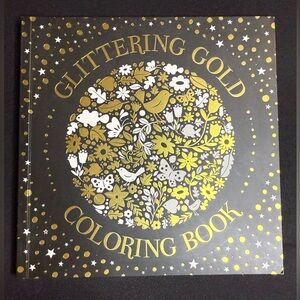 GLITTERING GOLD Coloring Book by Michael O’Mara. Dachshund dogs and flamingos!